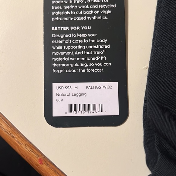 Allbirds leggings NWT smoke and pet free home size Medium (AllBirds, All Birds) - Picture 5 of 5